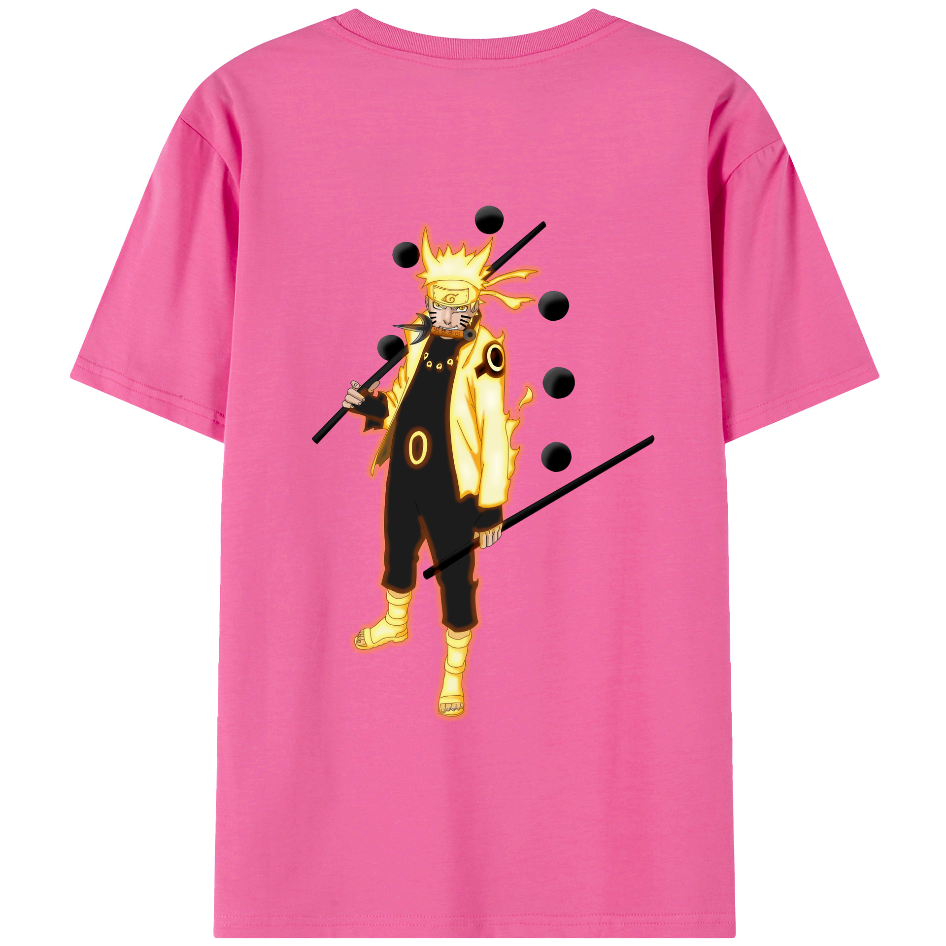 （画像用） NARUTO -ナルト- うずまき ナルト Uzumaki Naruto レディース半袖Tシャツ(バックプリント)